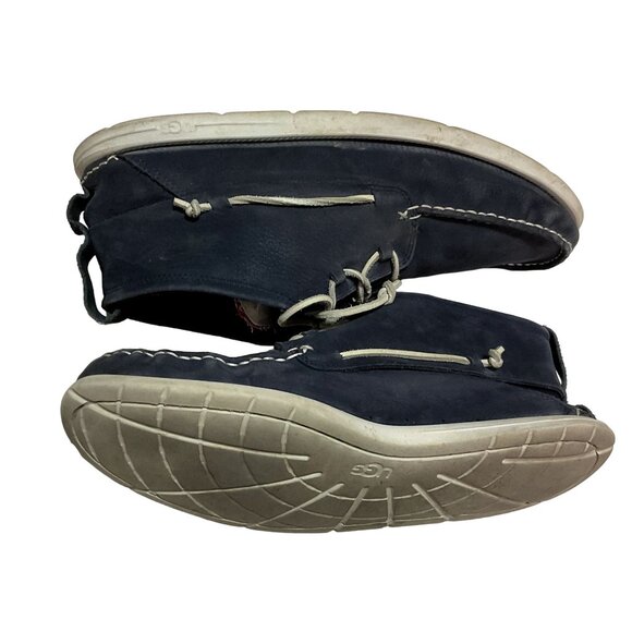 BLUE SUEDE UGG CHUCKA SHOES SZ 12 MOC BEACH LEATHER STYLE# 1001502 MENS - Picture 4 of 8